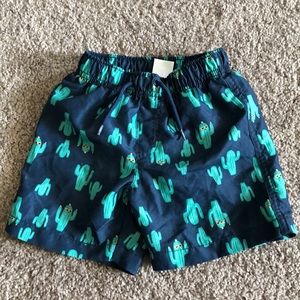 Gymboree cactus swim trunks